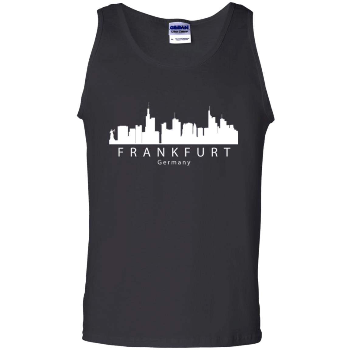 Frankfurt Germany Skyline T-shirt Black