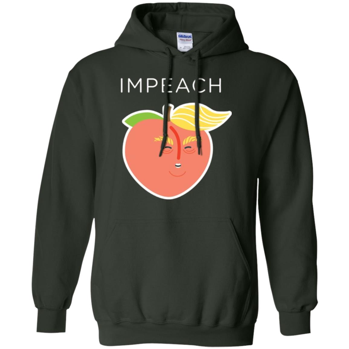 Anti Trump Peach Emoji T-shirt Impeach Donald Forest Green