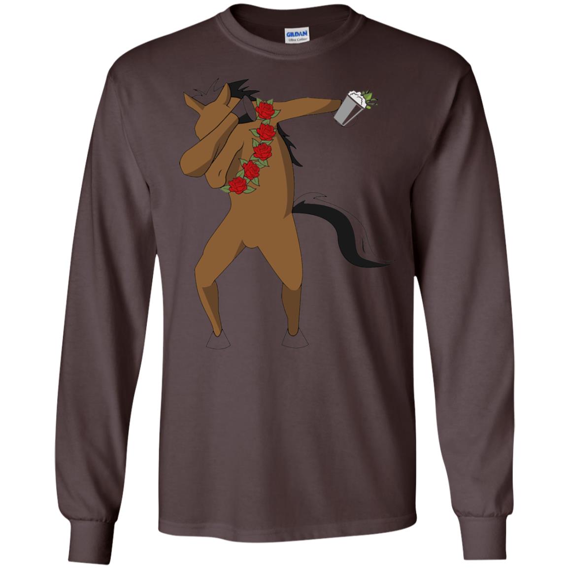 Derby Party 2018 Funny Dabbing Horse Shirt Dark Chocolate