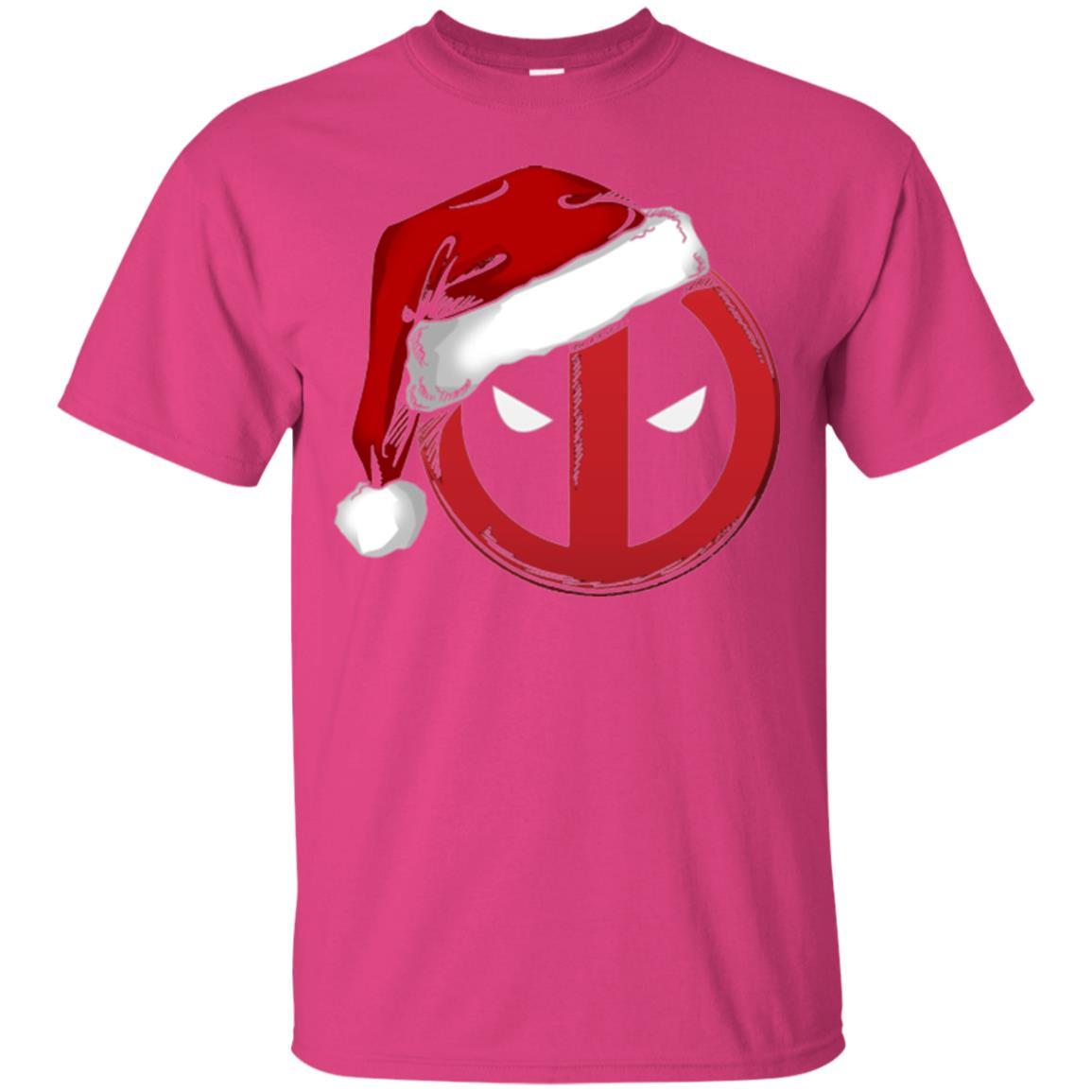 Christmas T-shirt Marvel Deadpool Icon Santa Hat Christmas Graphic Heliconia