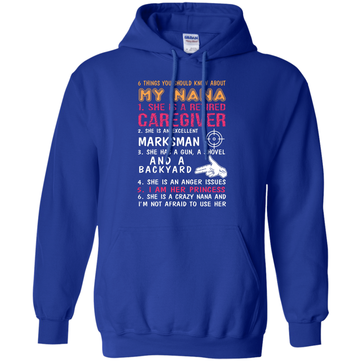 Family T-Shirt 6 Things You Should Know About My Nana Royal