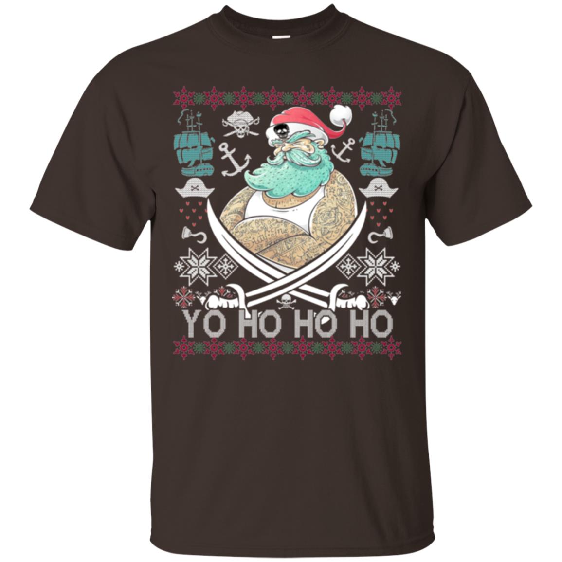 Christmas T-shirt Santa Pirate Dark Chocolate