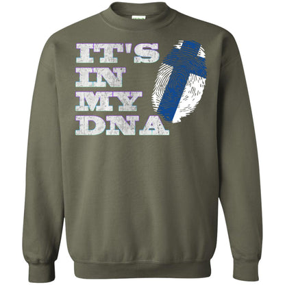 It's In My Dna Finnish Finland Flag Shirt Military Green