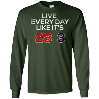 Patriotic Americans T-shirt Live Every Day Like It_s 28-3 Forest Green