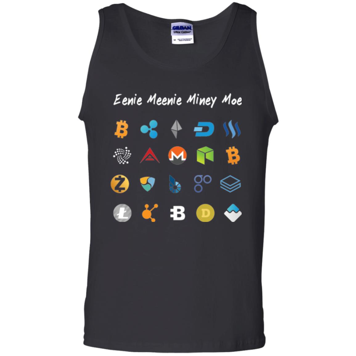 Bitcoin Litecoin Ethereum Eenie Meenie Miney Moe T-shirt Black
