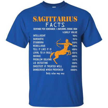 Sagittarius Facts 1 Awesome Zodiac Sign Gift Shirt For Sagittarius Horoscope Royal