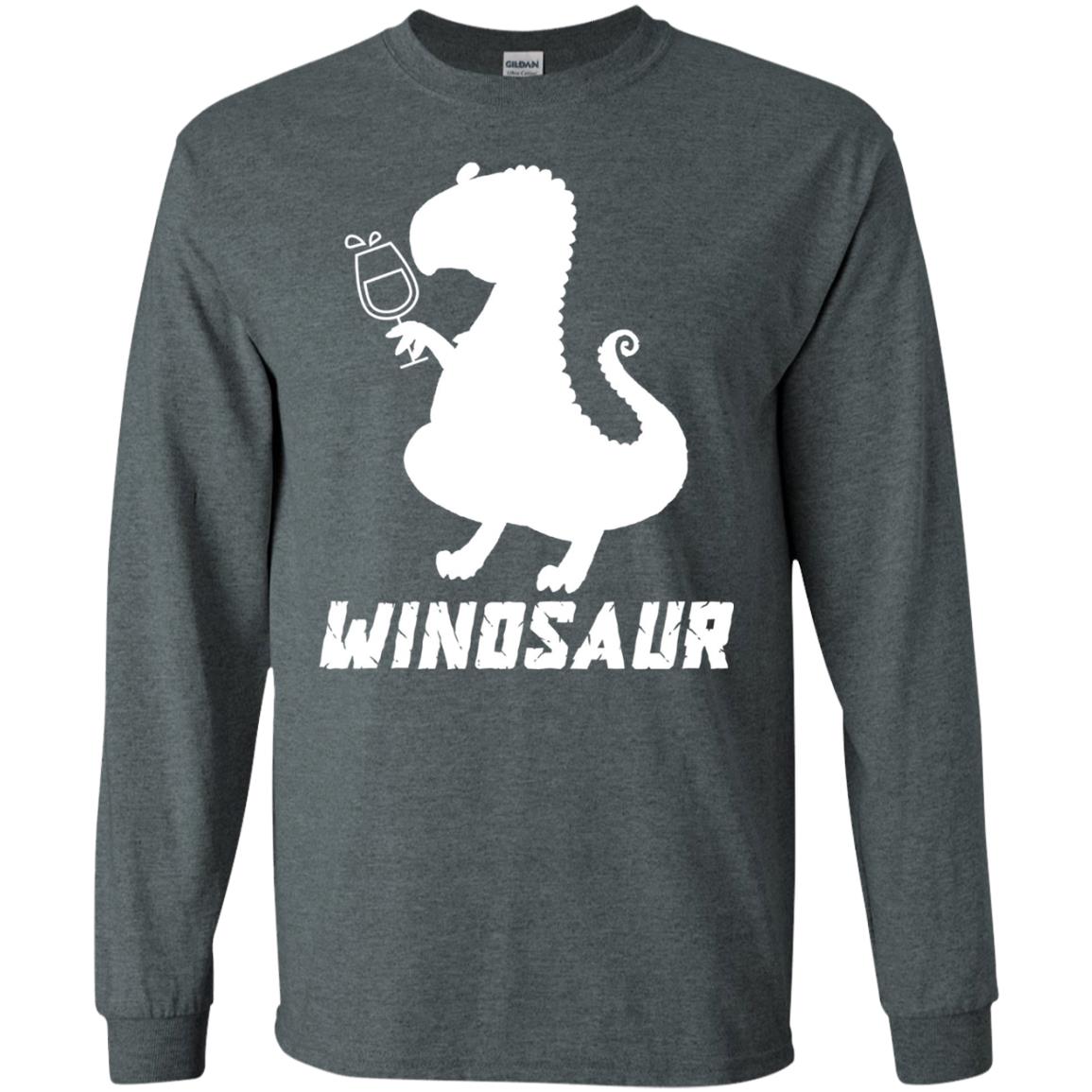 Drinking Party T-shirt Winosaur Wine Dinosaur Dark Heather