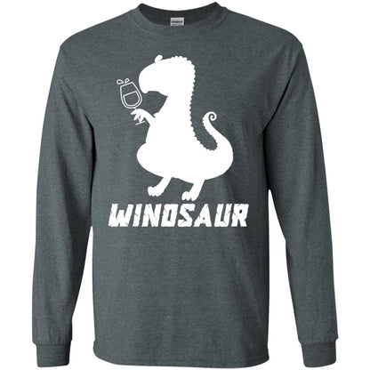 Drinking Party T-shirt Winosaur Wine Dinosaur Dark Heather