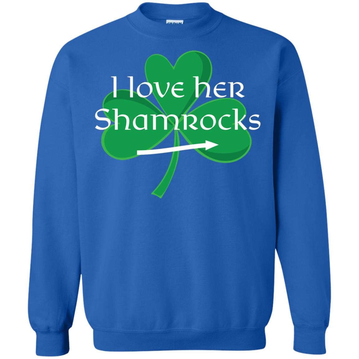 Saint Patrick_s Day T-shirt I Love Her Shamrocks Royal