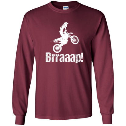 Motocross T-shirt Dirt Bike Rider Brraaap Maroon