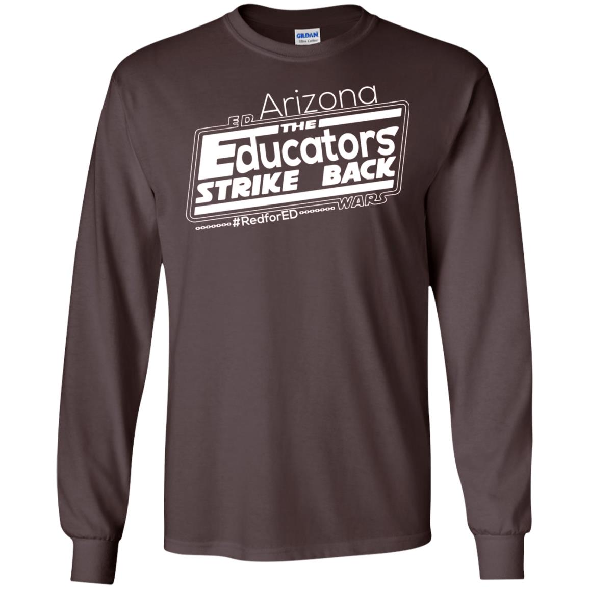Arizona Teacher Tshirt Red For Ed Arizona The Educators Strike Back Dark Chocolate