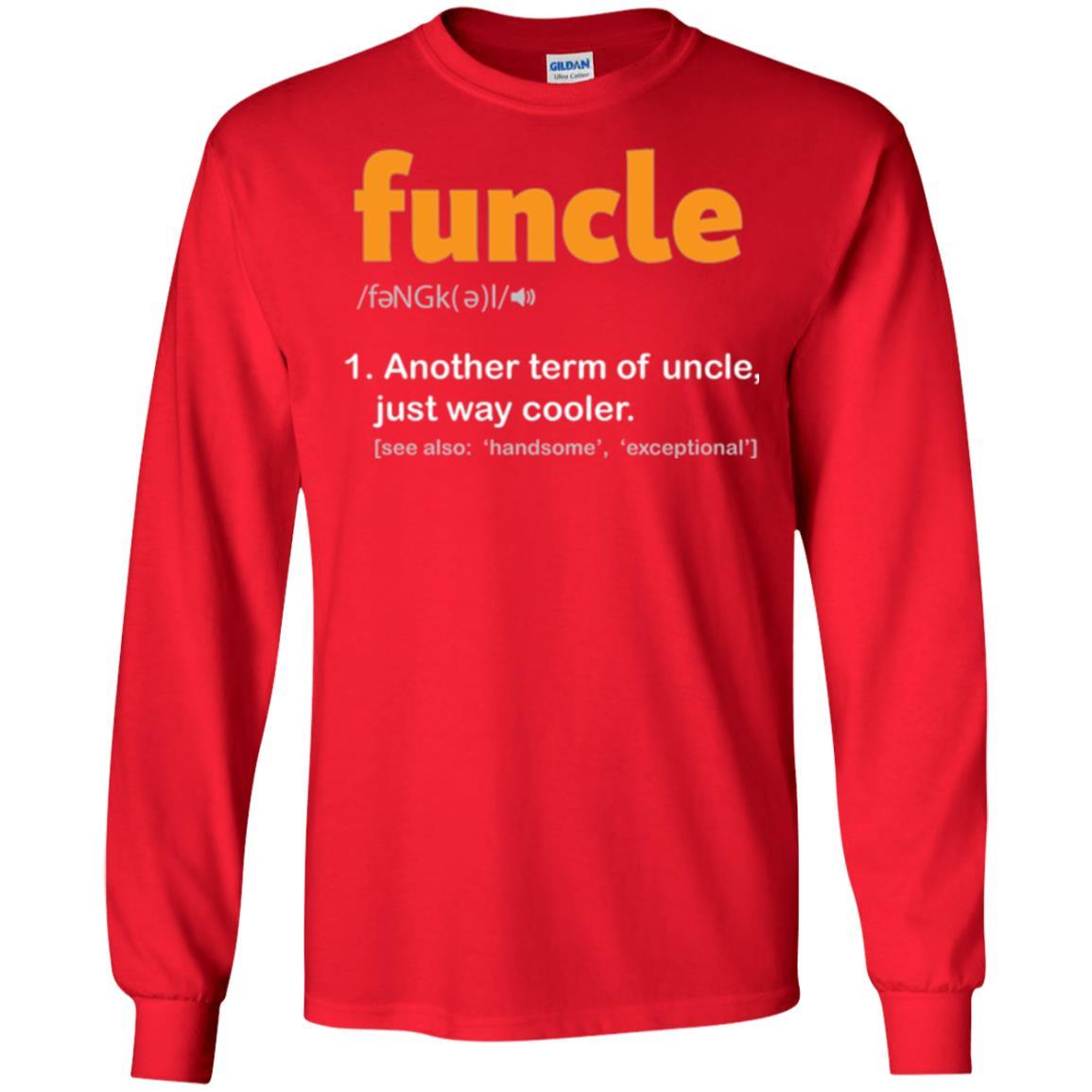Funcle Definition T-shirt Funny Uncle Jokes Red
