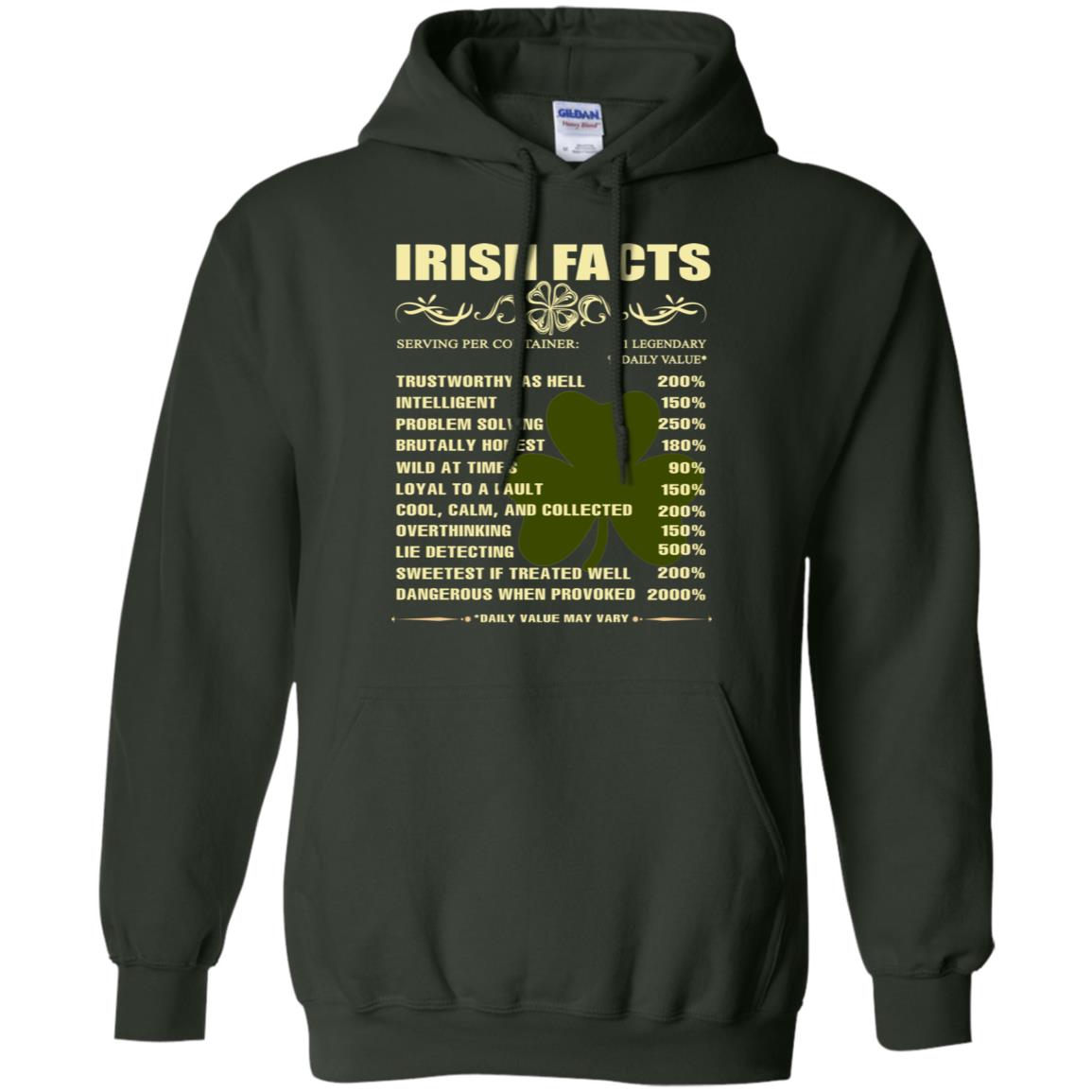 Irish Facts Intelligent Problem Solving Shirt Forest Green
