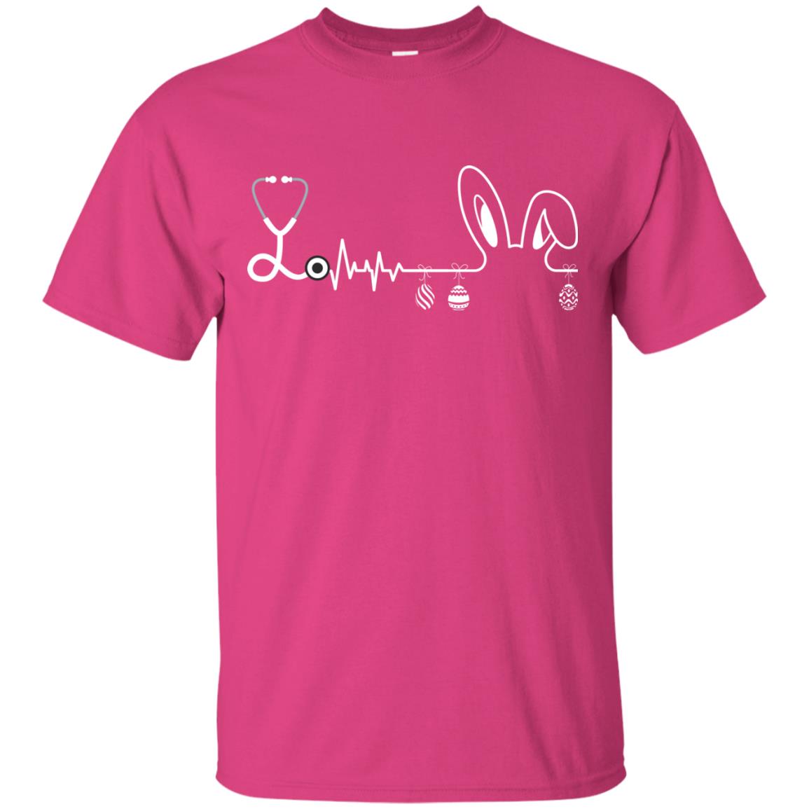Easter Bunny Nurse Heartbeat T-shirt For Nursing Lover Heliconia
