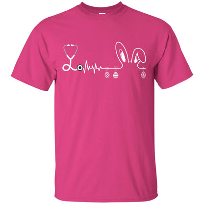 Easter Bunny Nurse Heartbeat T-shirt For Nursing Lover Heliconia