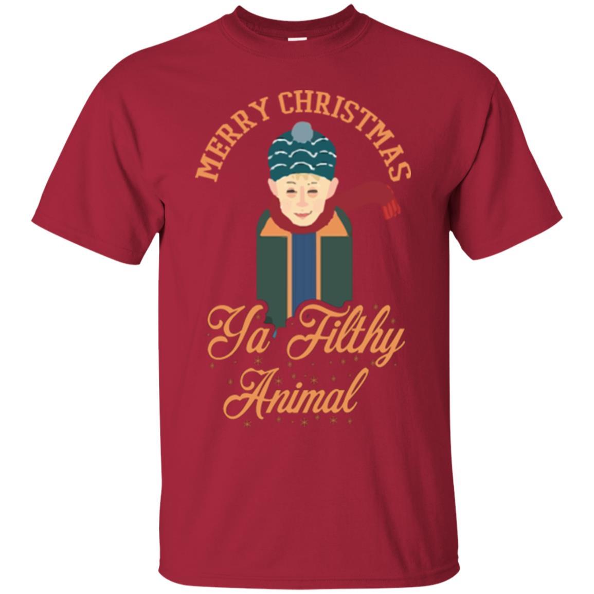 Christmas T-shirt Merry Christmas Ya Filthy Animal Cardinal