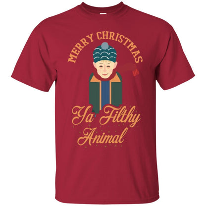 Christmas T-shirt Merry Christmas Ya Filthy Animal Cardinal