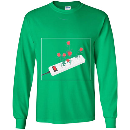 Flower Power Cute Art Aesthetic Vaporwave Digital Rose T-shirt Irish Green