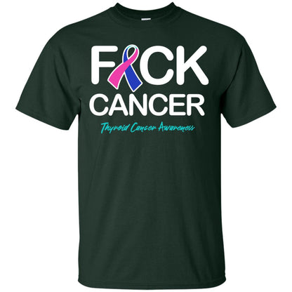 Fck Cancer Thyroid Cancer Awareness T-shirt Forest