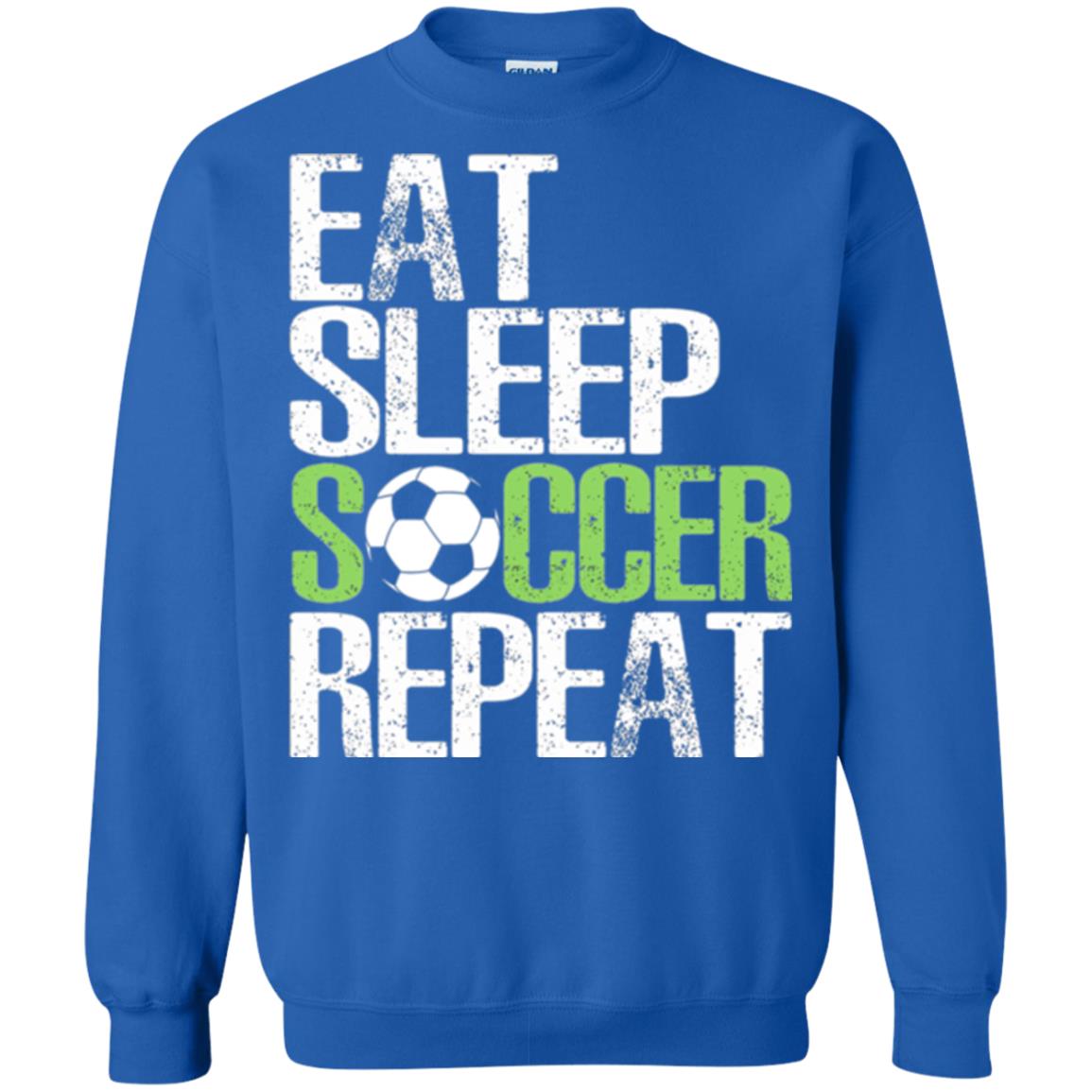 Soccer T-shirt Eat Sleep Soccer Repeat Royal