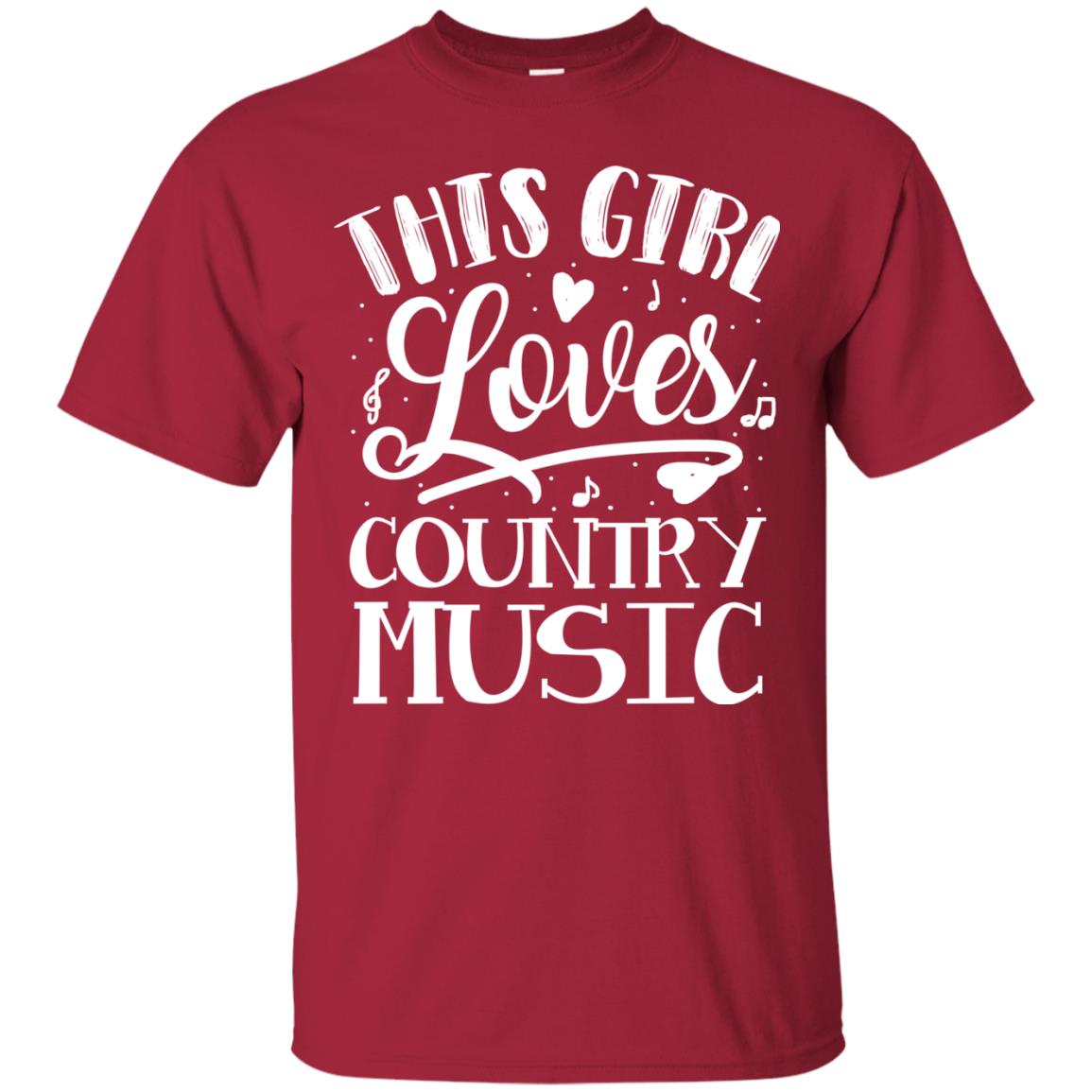 This Girl Loves Country Music Shirt Cardinal