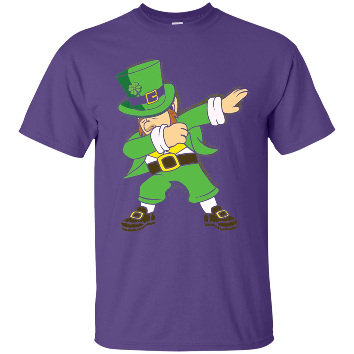 Dabbing Leprechaun Irish Dab Dance St Patrick_s Day T-shirt Purple