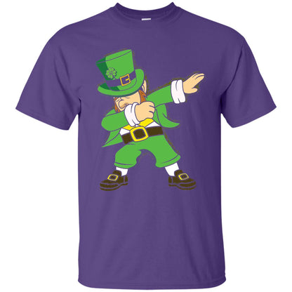 Dabbing Leprechaun Irish Dab Dance St Patrick_s Day T-shirt Purple