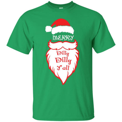 Christmas T-shirt Merry Dilly Dilly Y'all Irish Green
