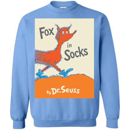 Dr. Seuss Fox In Socks Book Lover T-shirt Carolina Blue