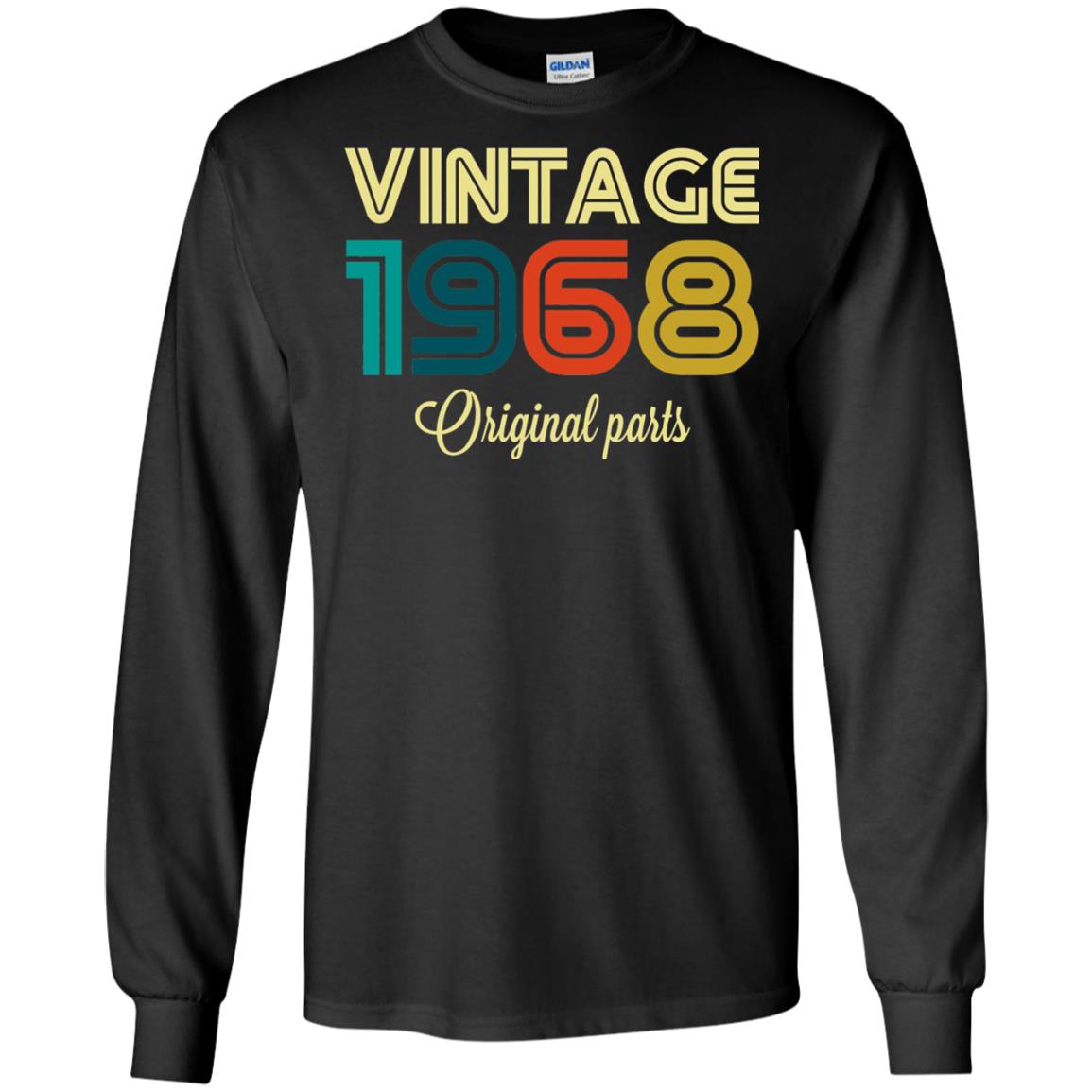 Vintage 1968 Funny Old School 50th Birthday T-shirt Black