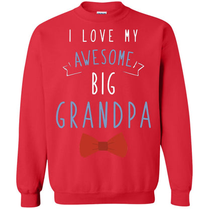 I Love My Awesome Big Grandpa Grandkid Grandson Granddaughter Shirt Red