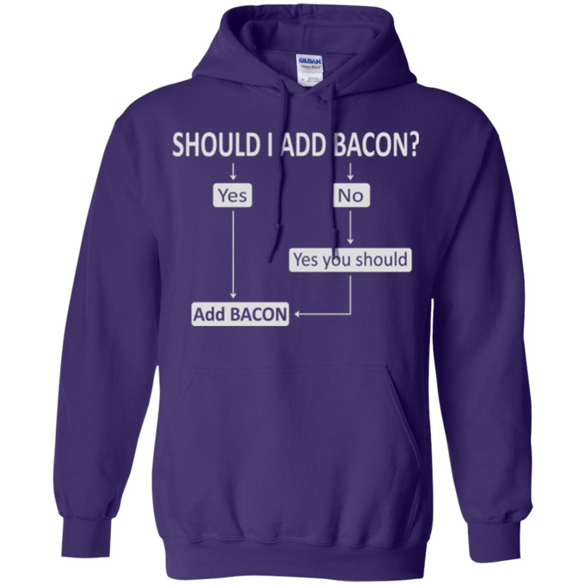 Bacon Lovers T-shirt Shoud I Add Bacon Purple