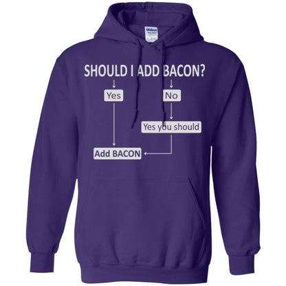 Bacon Lovers T-shirt Shoud I Add Bacon Purple