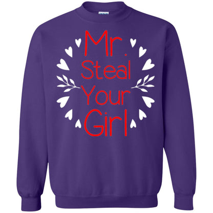 Funny Valentines Day Shirt Mr Steal Your Girl Purple