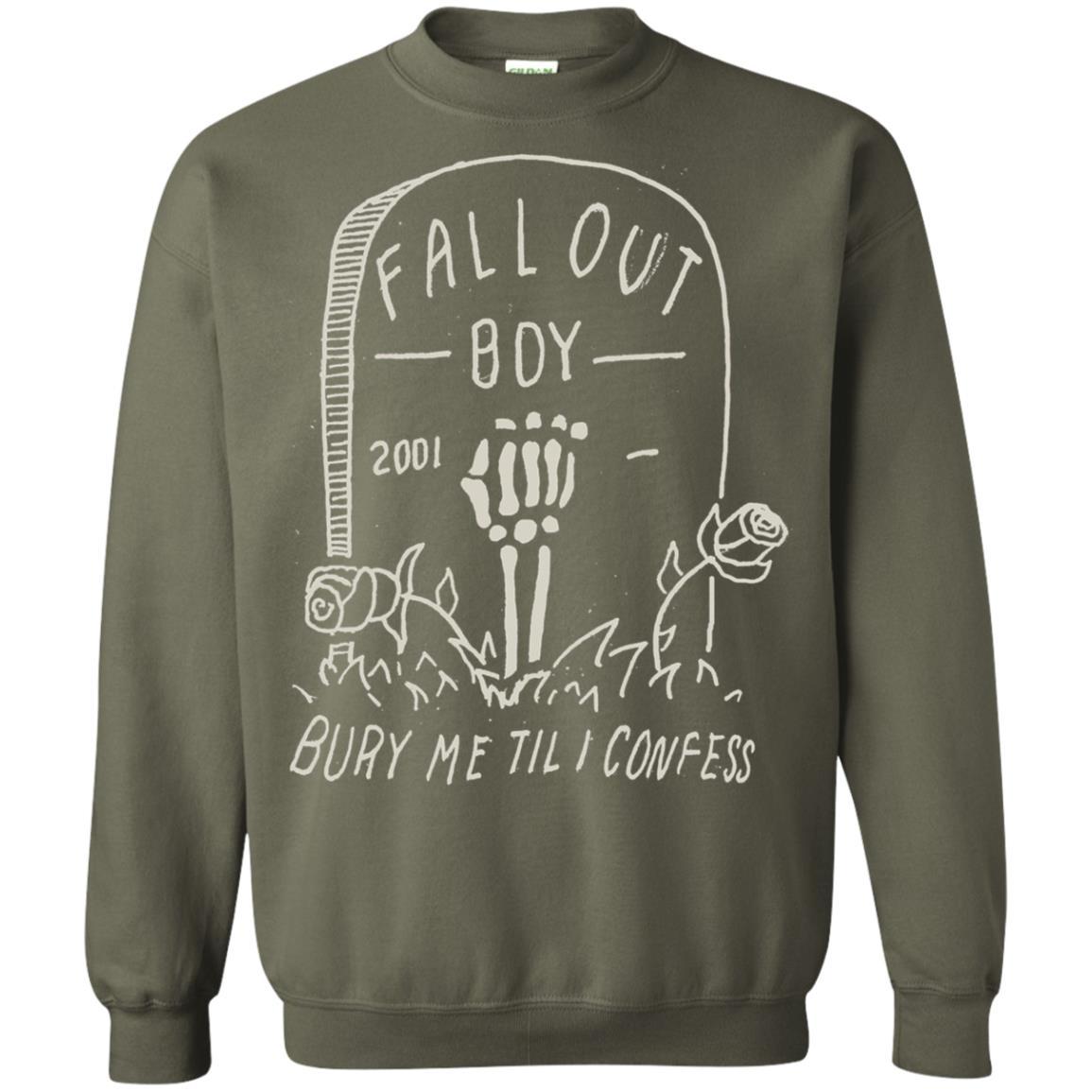 Fall Out Boy Bury Me Till I Confess T-shirt Military Green