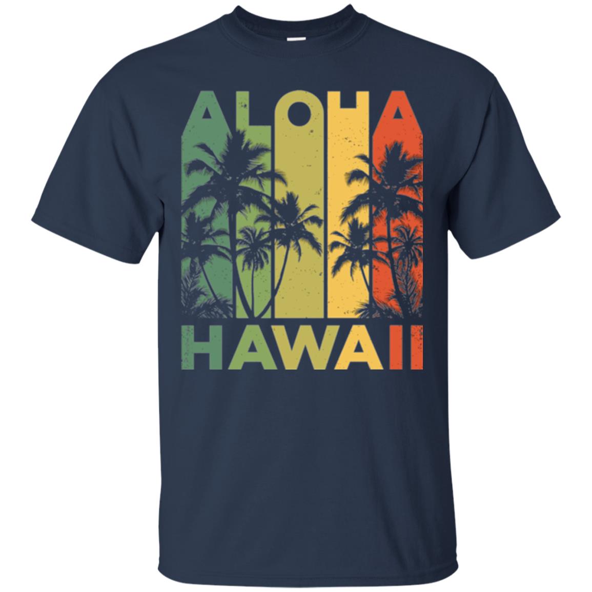 Vintage Hawaiian Islands T-shirt Navy