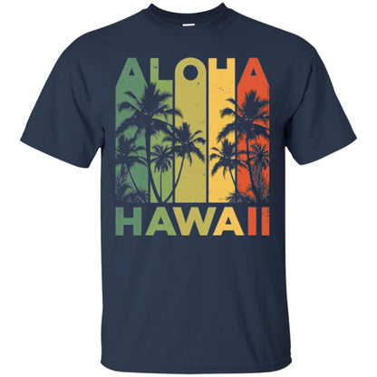 Vintage Hawaiian Islands T-shirt Navy