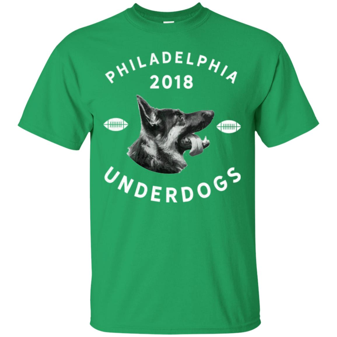 Dog Lover T-shirt Philly Philadelphia Underdogs 2018 Game Day Irish Green