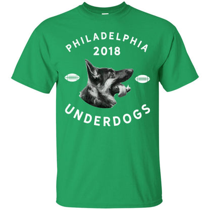 Dog Lover T-shirt Philly Philadelphia Underdogs 2018 Game Day Irish Green