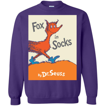 Dr. Seuss Fox In Socks Book Lover T-shirt Purple