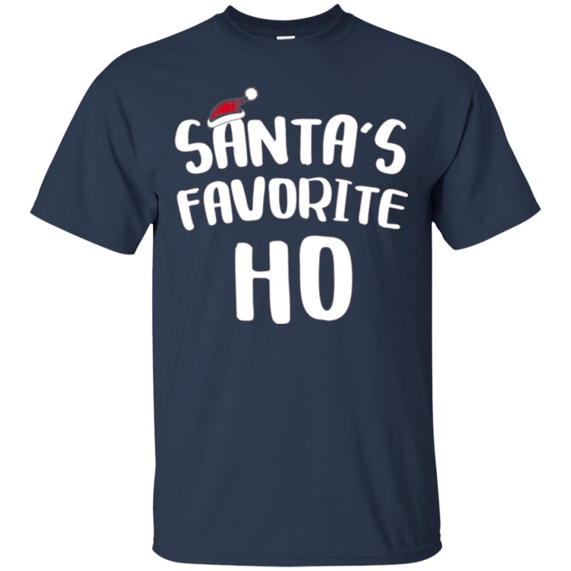 Christmas T-shirt Santa_s Favorite Ho Navy