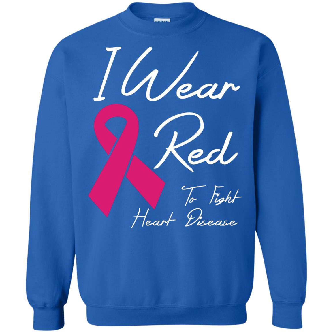 I Wear Red To Fight Heart Disease T-shirt Royal