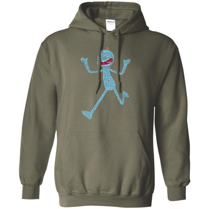 Cartoon T-shirt It_s Mr. Meeseeks Typography Military Green
