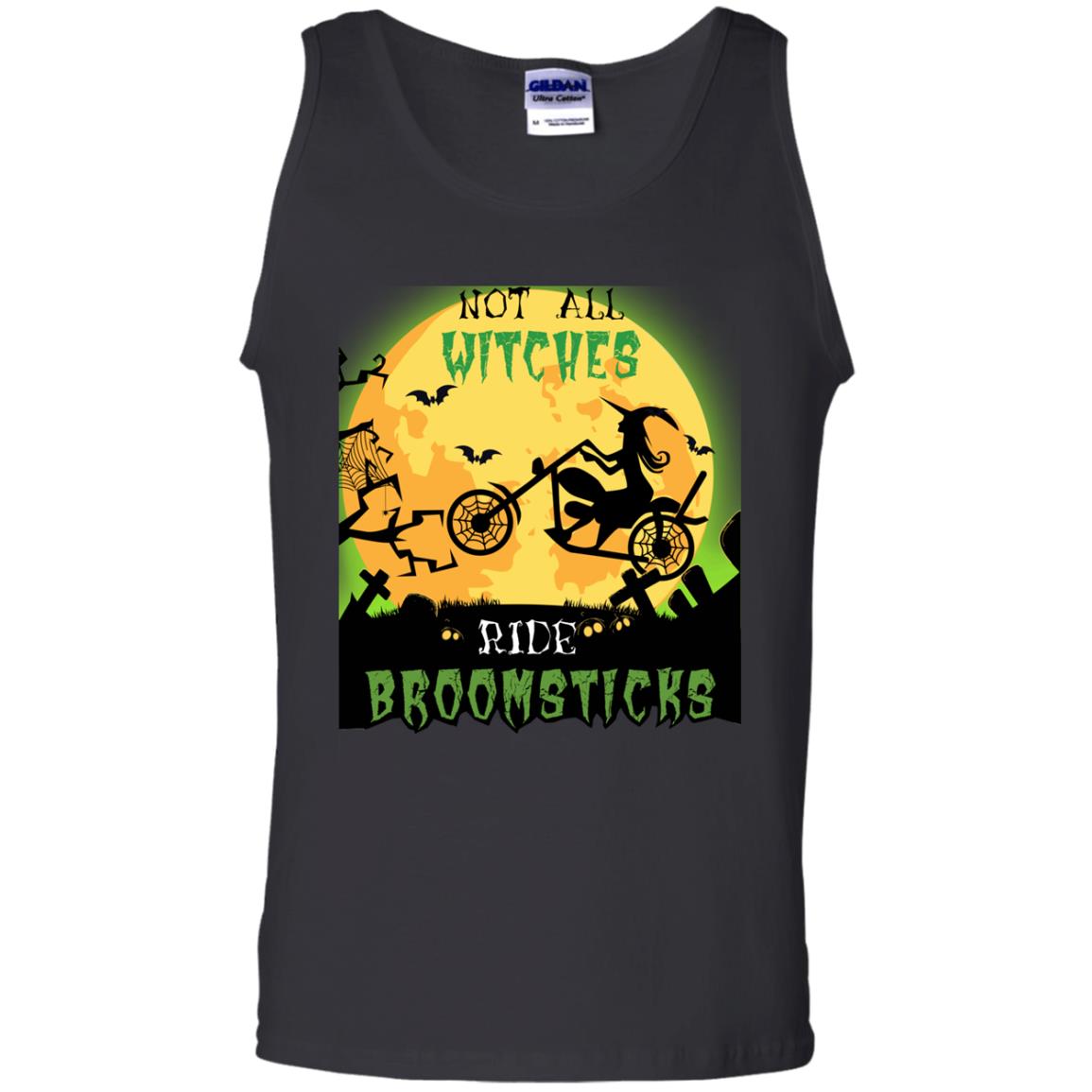 Not All Witches Ride Broomsticks Witches Ride A Motorcycle Funny Halloween Shirt Black