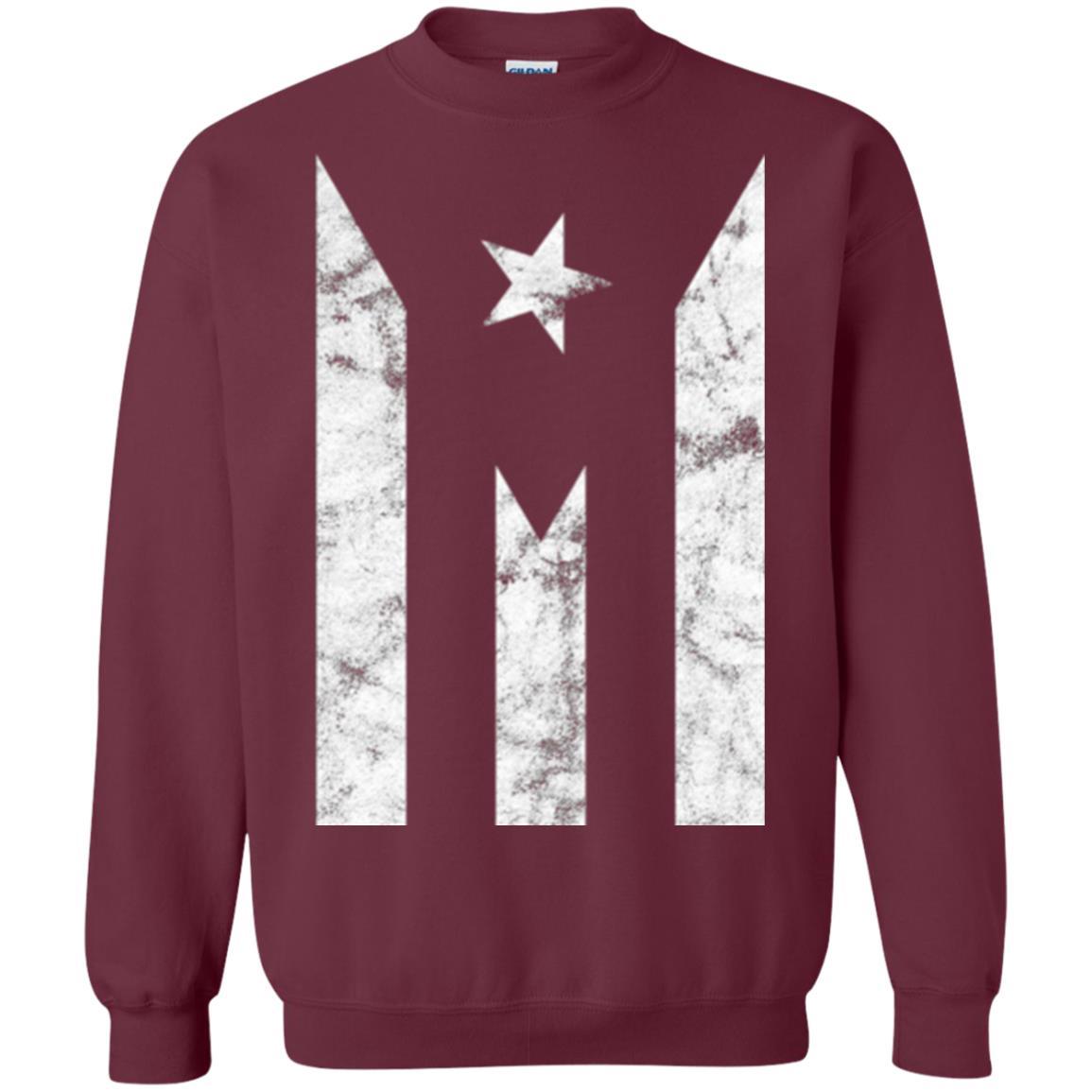 Boricua T-shirt Puerto Rico Black Flag T-shirt Maroon