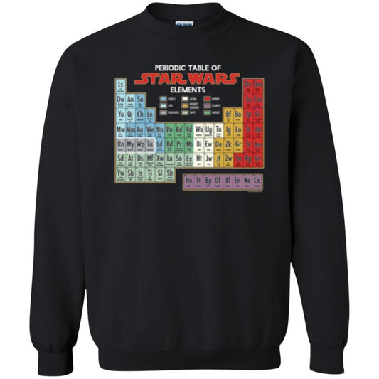 Film T-shirt Star Wars Periodic Table Of Elements Graphic Black