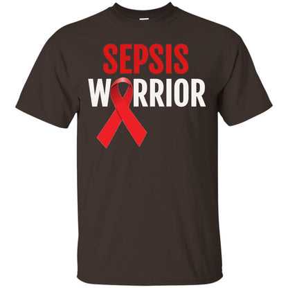 Sepsis Warrior Awareness Faith T-shirt Dark Chocolate
