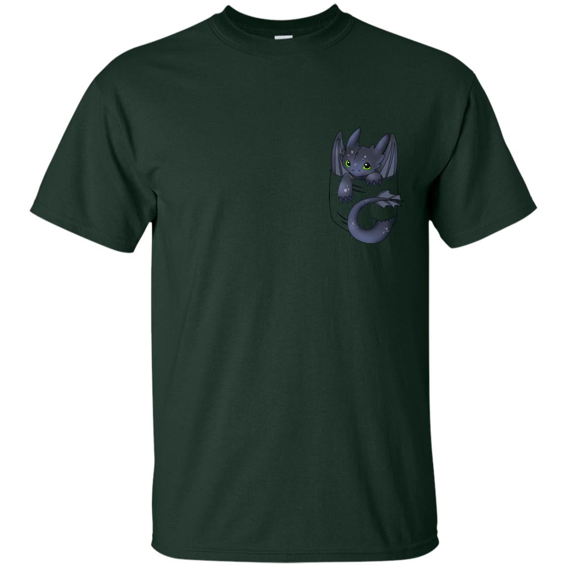 Dragon In Pocket Shirt Forest