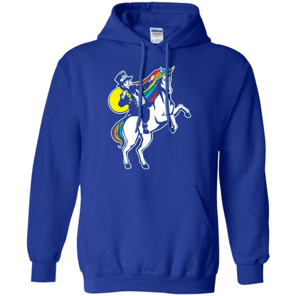 St Patrick Day Lepricorn Leprechaun Riding Unicorn T-shirt Royal