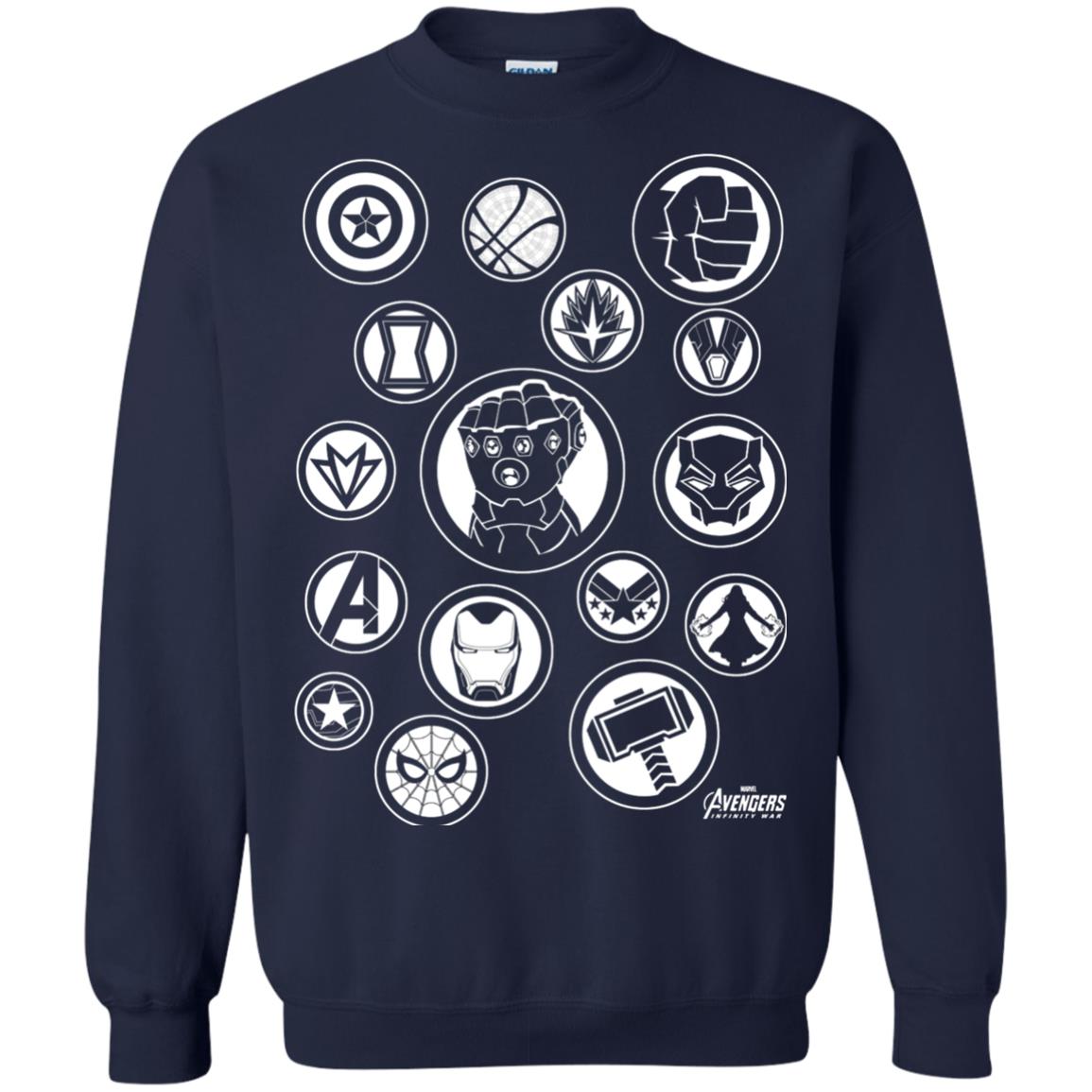 Infinity War Tonal Hero Icon Movie T-shirt Navy